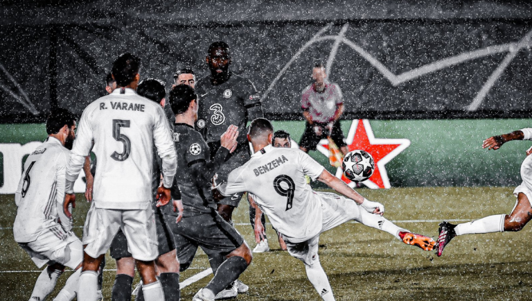 Mes stuhisë dhe shiut, mbyllet pjesa e parë Real Madrid – Chelsea