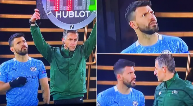 Moment interesant, Aguero çuditet pak çaste para inkuadrimit në lojë