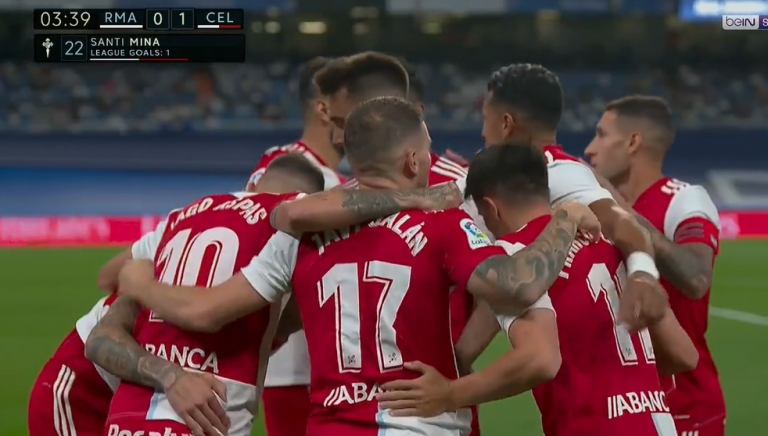 Mina ‘shtang’ Realin, Celta në epërsi