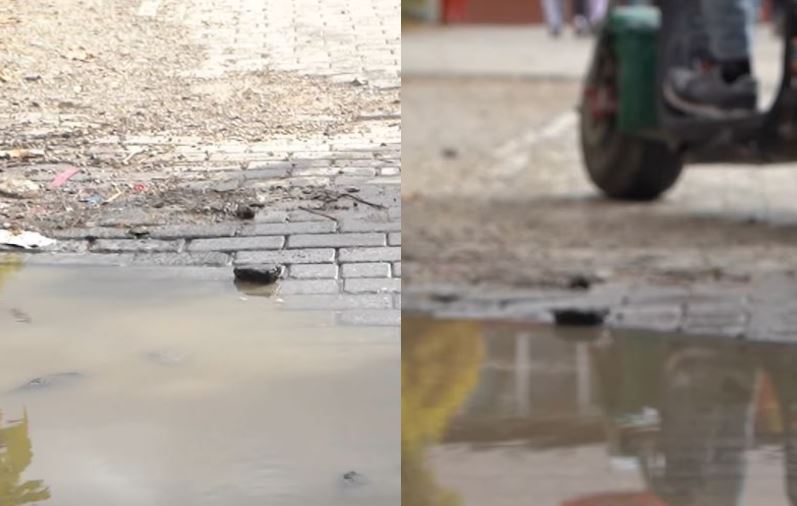 “Era e tmerrshme”, mbetjet e kanalizimit dalin mbi pusetat pranë shkollës ‘Pavarësia’ në Prishtinë