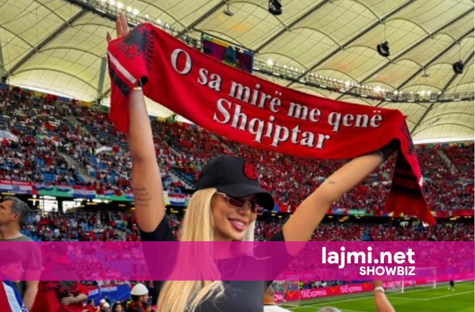 Luana Vjollca lajmërohet nga stadiumi – “Nëse sot fiton Shqipëria, unë jam fati i mirë”