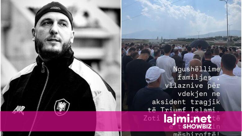 Vdekja e të riut në vendin e punës në Ferizaj, reagon Mozzik – publikon fotografi nga varrimi