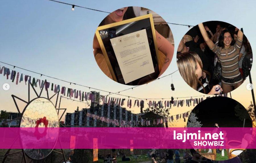 Dua Lipa feston marrjen e shtetësisë së Kosovës në Festivalin “Sunny Hill”, përkrah të fejuarit dhe familjarëve