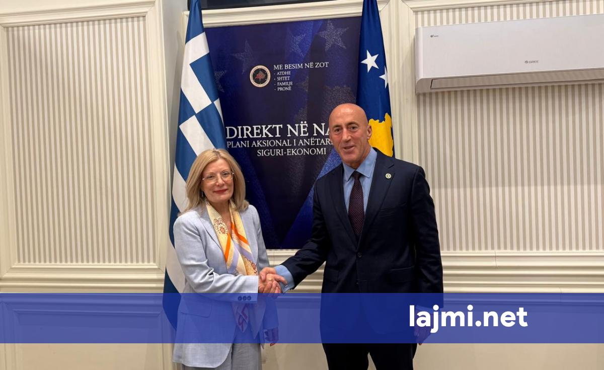 Haradinaj takohet me shefen e zyrës ndërlidhëse të Greqisë  E ftova që të na mbështesë në angazhimet për njohjen e shtetit të Kosovës nga Greqia
