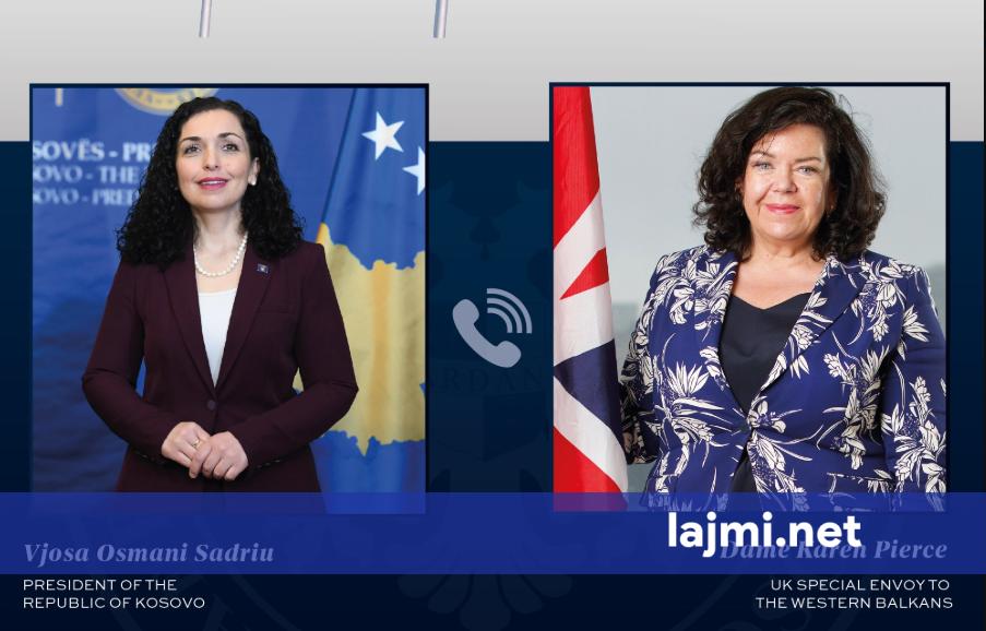 Osmani bisedon në telefon me emisaren britanike  shpreh shqetësim për ndërhyrjen e paligjshme të Serbisë në zgjedhjet e 12 tetorit