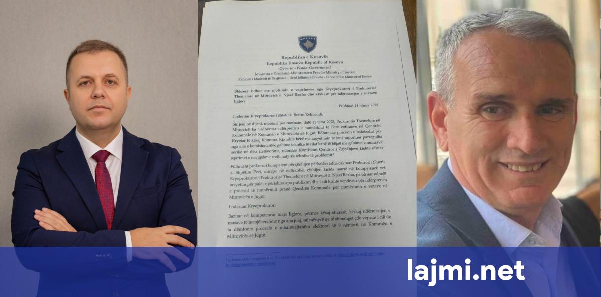 Skandaloze   Ministri i Drejtësisë  Blerim Sallahu kërkon zyrtarisht përjashtimin e kryeprokurorit Njazi Rexha nga rasti në Mitrovicë të Jugut