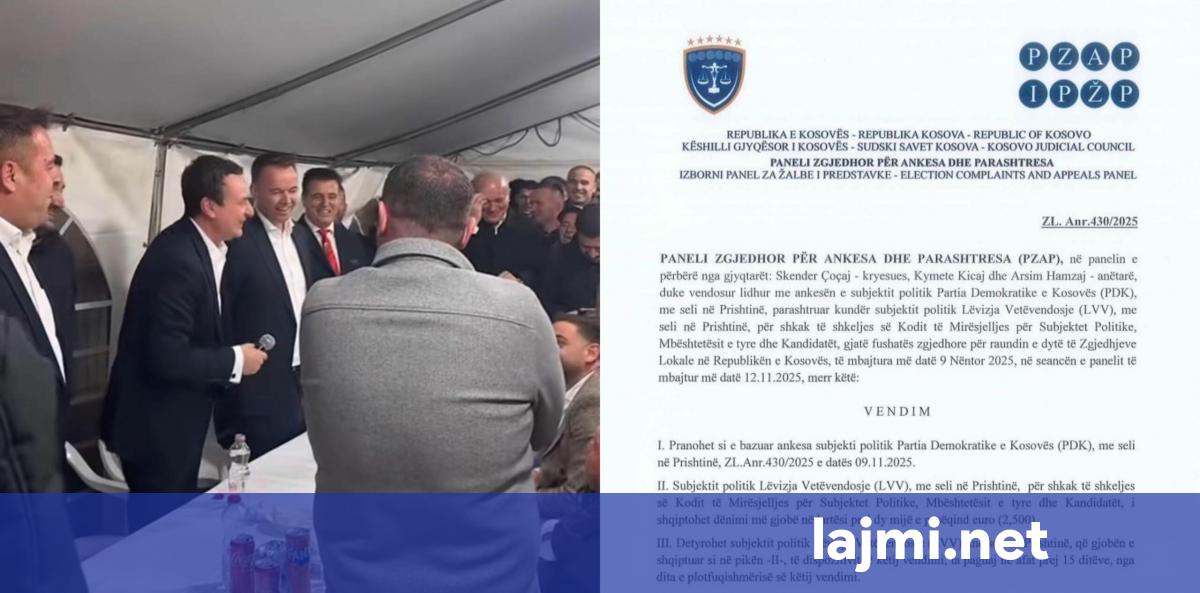 Tubimi i Kurtit dhe Pecit në Bajgorë  vetëm pak orë para votimit   PZAP e gjobit 2500 euro VV në