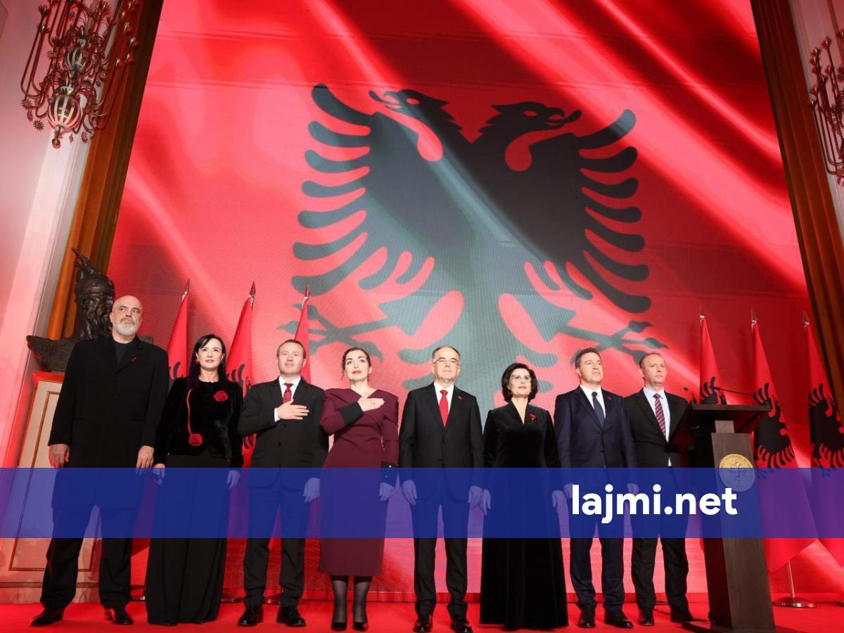 113 vjet Pavarësi  Rama ndan momentet nga mbrëmja kuqezi me Vjosa Osmanin