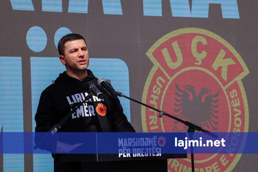 Memli Krasniqi fton qytetarët t i bashkohen protestës në Shkup për të kërkuar liri për çlirimtarët