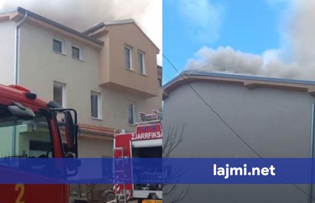 Zjarri përfshin kulmin e një shtëpie në lagjen  Bregu i Diellit  në Prishtinë