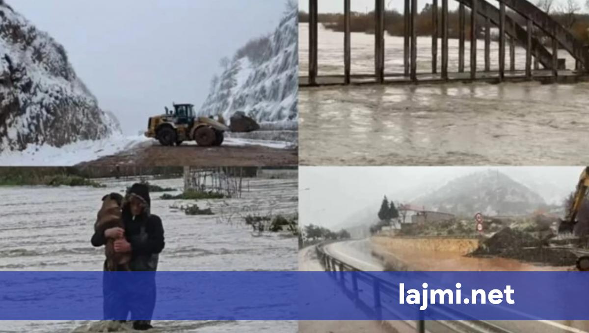 Përmbytje nga shiu dhe bllokime nga bora   situata problematike në Shkodër  Durrës dhe Gjirokastër