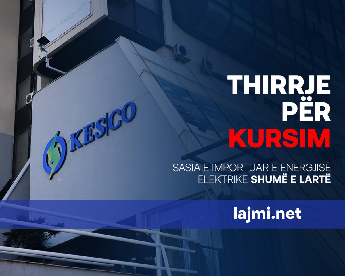 KESCO apelon për kursim të energjisë elektrike  Rreth 50 për qind e konsumit po mbulohet nga importi