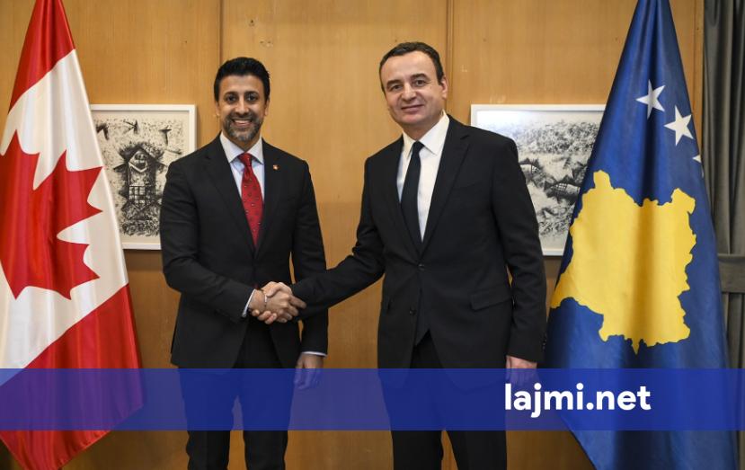 Takim në Davos  Kryeministri Kurti dhe ministri Sidhu diskutojnë marrëdhëniet Kosovë Kanada