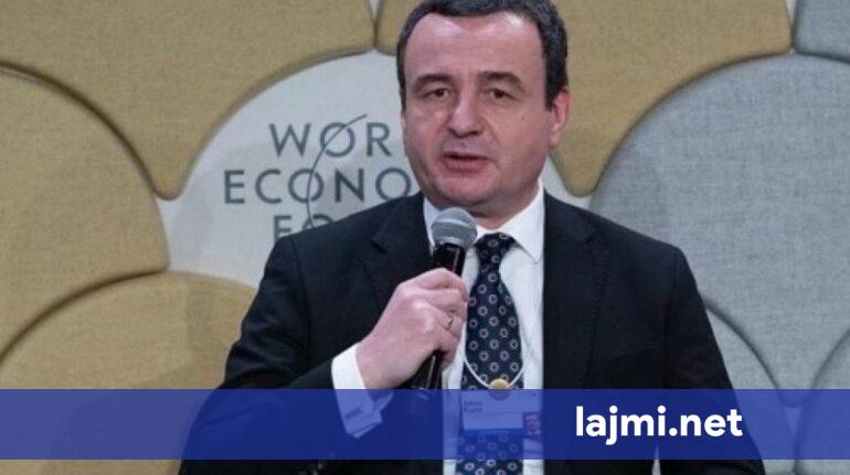 Kurti në Davos  Ekonomia në Kosovë po rritet çdo vit