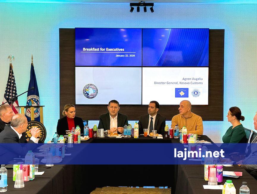 Drejtori i Doganës së Kosovës diskuton planin e punës për 2026 me anëtarët e Odës Amerikane
