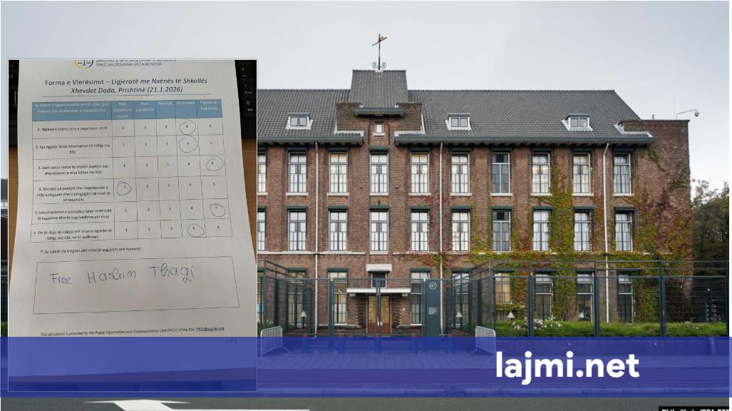 Gjykata Speciale mban ligjërata me nxënësit e shkollave të mesme  njëri ua shkruan  Free Hashim Thaçi 
