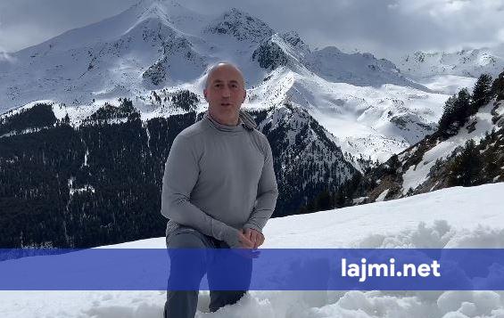 Ngjitje në acar  Haradinaj kalon 4 orë ecje për të arritur majën e Bistrës