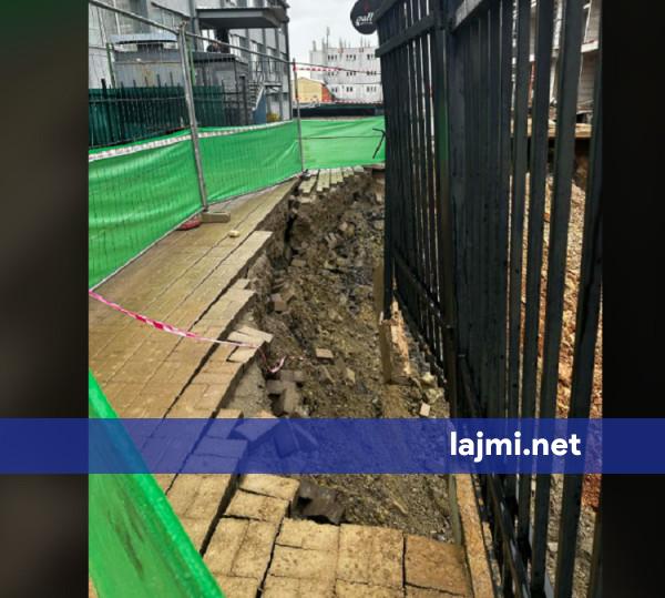  E pakalueshme   shembet një rrugë në Veternik gjatë punimeve të një kompanie ndërtimore