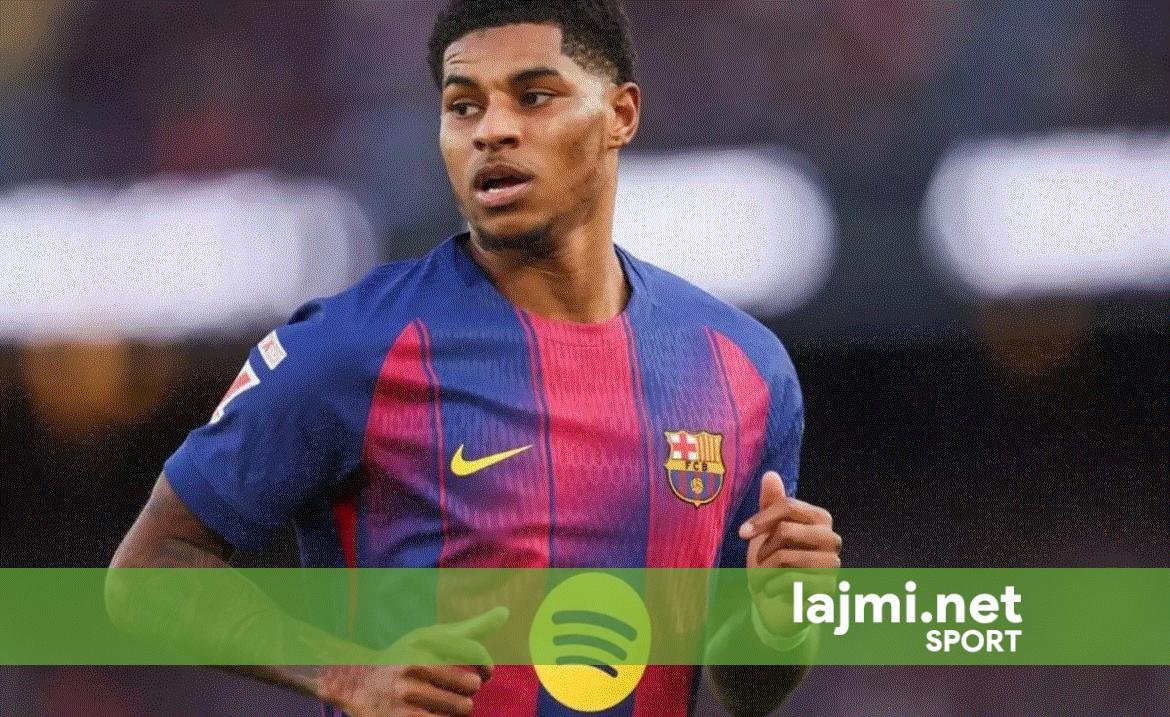 Klubi i njohur anglez po monitoron situatën e Rashfordit te Barcelona