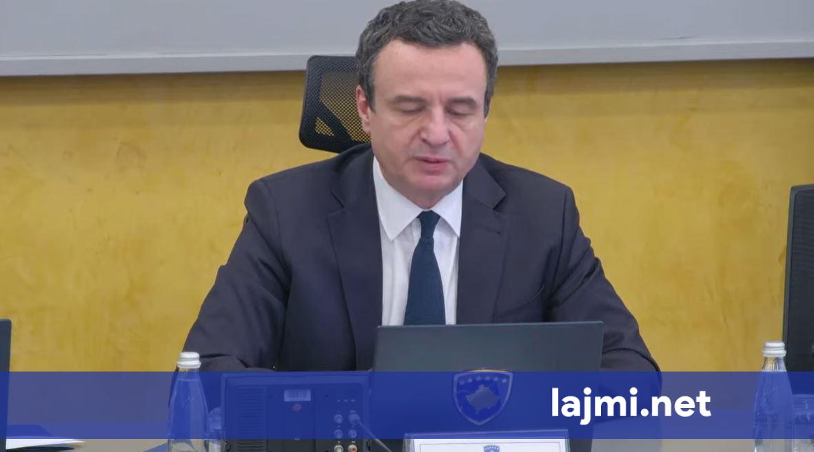  Gjatë viteve 2026 2028  prioritet projektligjet për Byronë Shtetërore dhe Çmimet Tavan   Kurti në mbledhjen e sotme