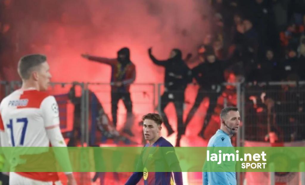 Barcelona dënohet nga UEFA për ndeshjen ndaj Slavia Pragës