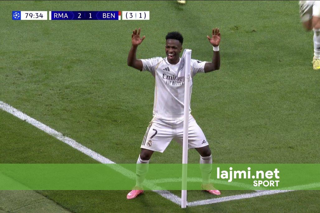 Vinicius shënon përsëri ndaj Benficas  Reali drejt kualifikimit