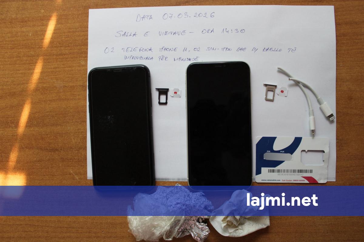 Kontrabanda e dy telefonave ndalohet në Qendrën Korrektuese të Dubravës