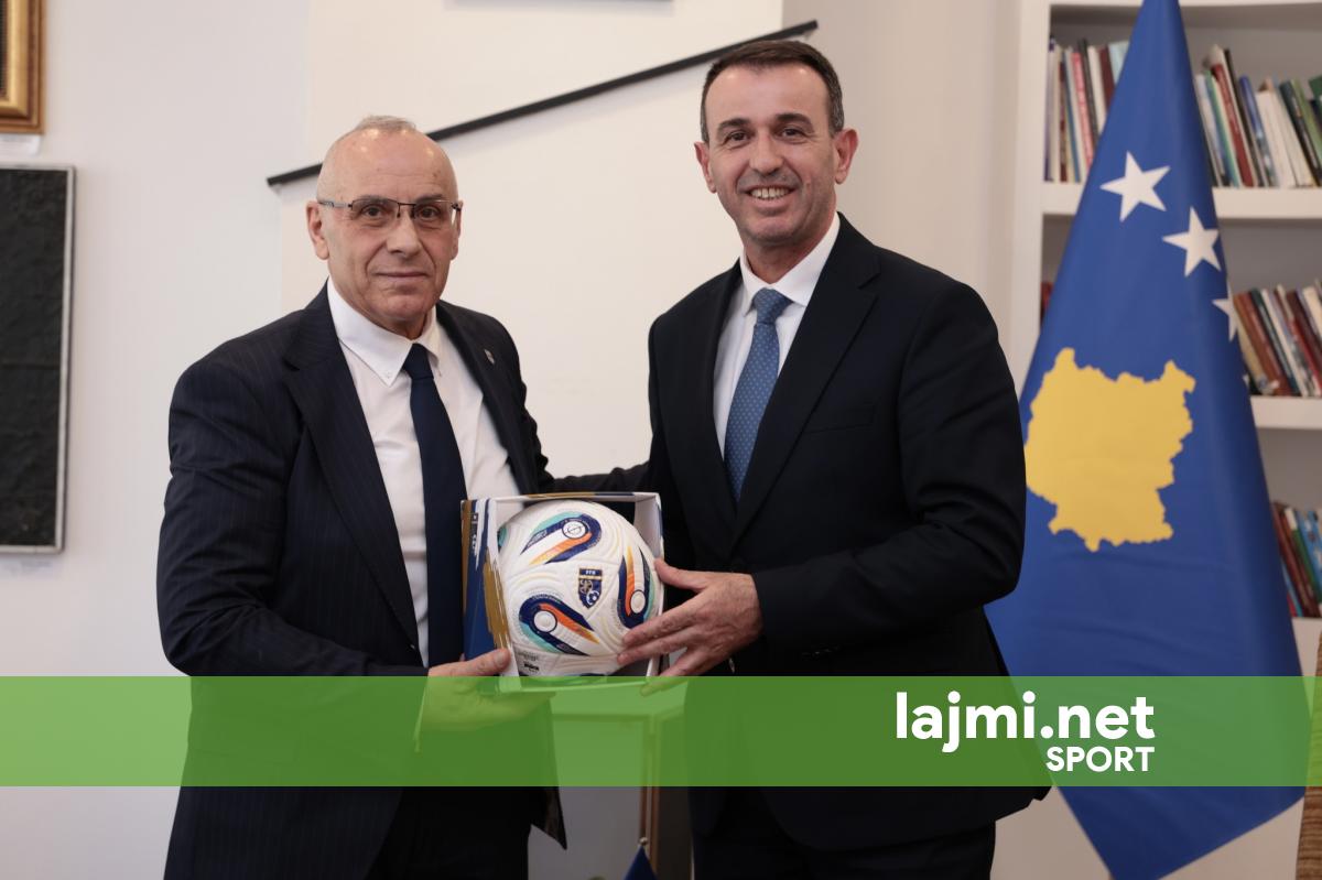 Ademi takon ministrin Gashani  Folëm për sfidën kryesore të futbollit në Kosovë që vazhdon të mbetet infrastruktura sportive