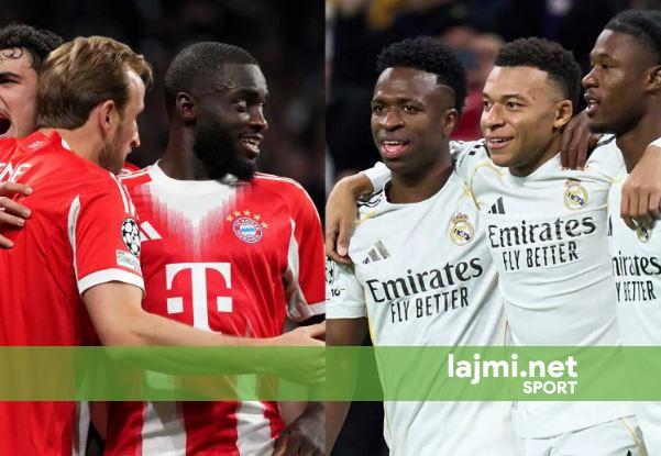 Formacionet zyrtare  Bayern Munich   Real Madrid