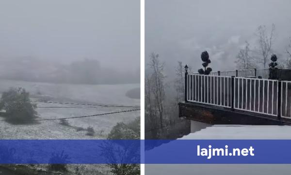 Sikur të jetë janar  bora mbulon një pjesë të Jezercit në Ferizaj