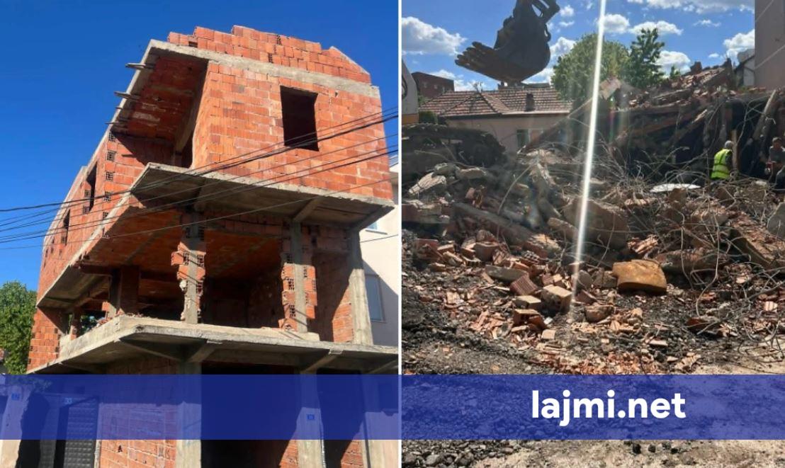 Gjilan  Rrënohet një objekt me rrezikshmëri të lartë në lagjen  Dheu i Bardhë 