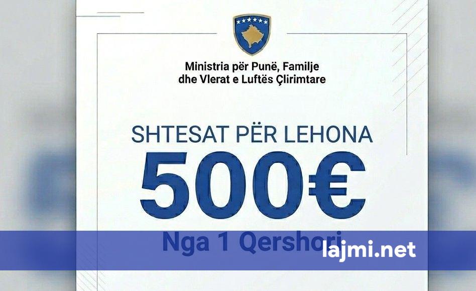 Ministri Hoti  Shtesat për lehona 500 euro nga 1 qershori