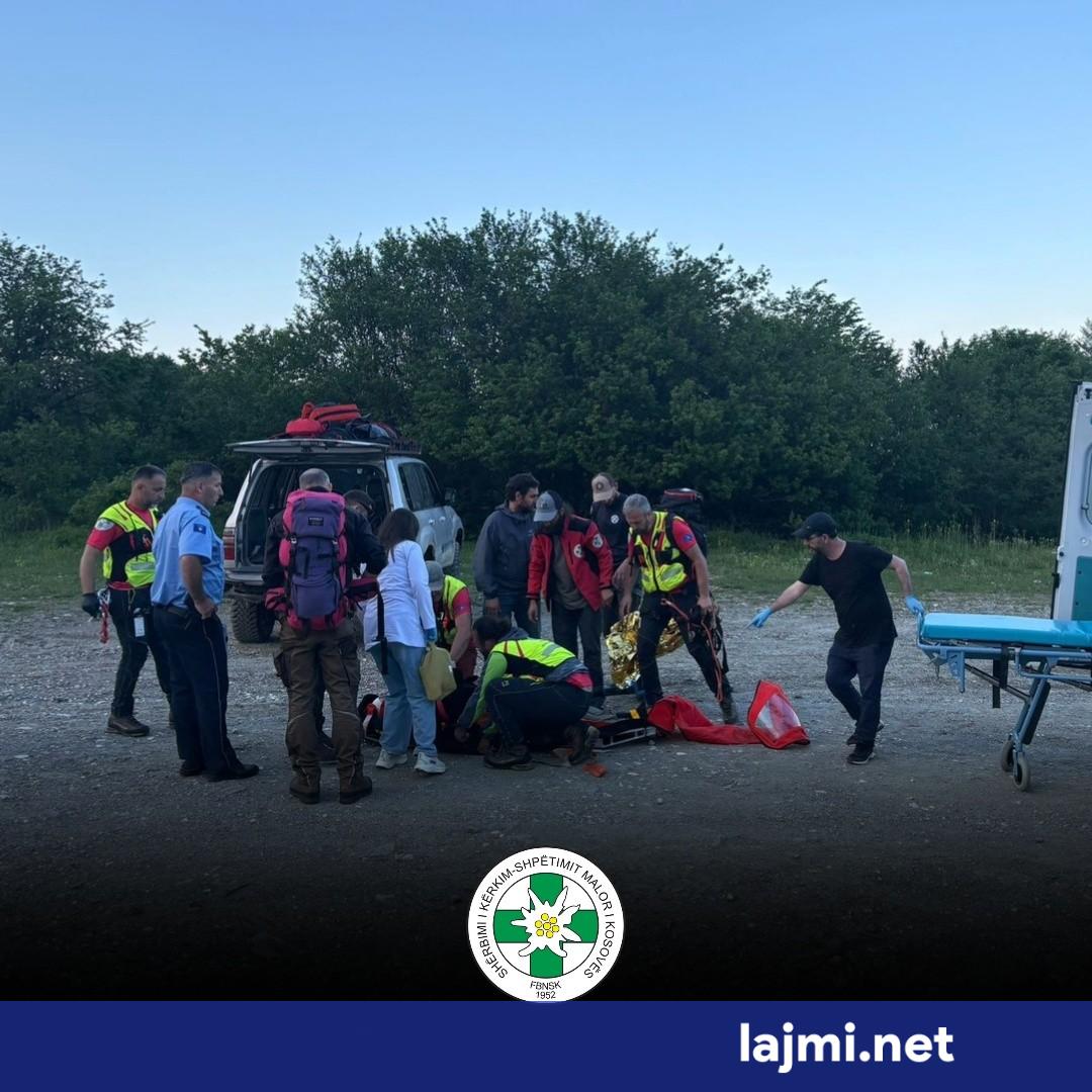 ShKShMK shpëton një turist gjerman që u rrëzua derisa po kthehej nga Maja e Lubotenit  gjendja e tij stabile