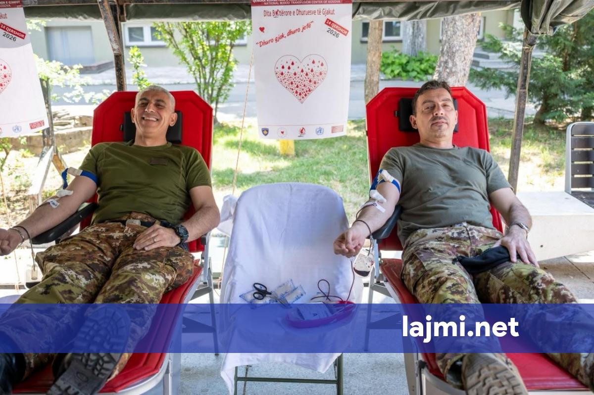 Gjenerali i KFOR it merr pjesë në aksionin e dhurimit të gjakut në Prishtinë