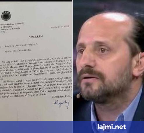 Edi Rama publikon dokumentin   Dritan Goxhaj po gënjen  kurrë nuk ka qenë UÇK