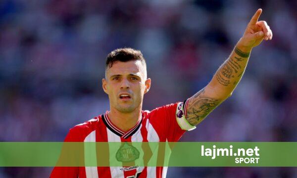 Xhaka e  dhezë  merkaton  afër kalimit të gjiganti anglez