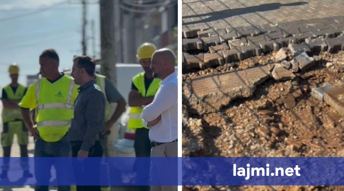 Basha inspekton dëmet nga reshjet në Ferizaj  Nis sanimi i rrugëve  po përgatitet zgjidhje afatgjatë
