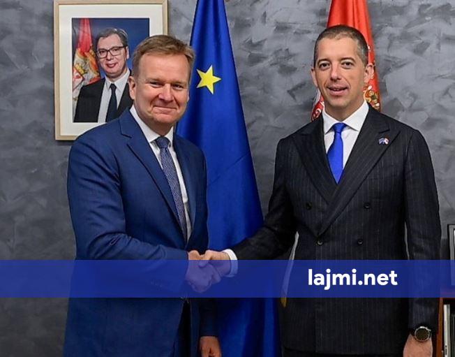 Sorensen pas takimit me Gjuriqin  Dialogu duhet të vazhdojë për të avancuar normalizimin Kosovë Serbi  përfshirë Marrëveshjen e Ohrit