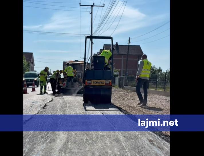 Sanohet segmenti rrugor i dëmtuar nga vërshimet në Dardani   Ferizaj