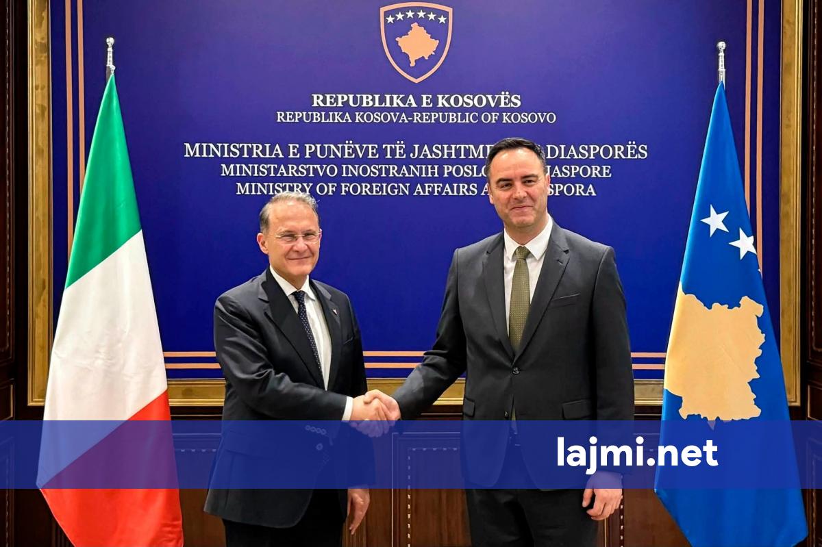 Konjufca takohet me zëvendësministrin italian  në fokus marrëdhëniet Kosovë Itali dhe integrimi i Kosovës në BE e NATO