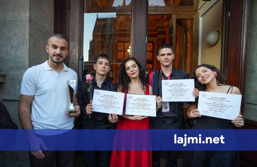 Haxhiu uron Orkestrën  Amadeus  për suksesin në festivalin ndërkombëtar në Pragë