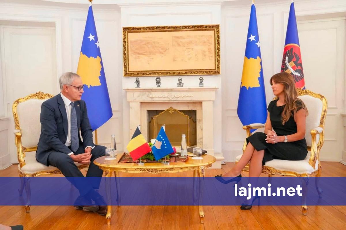Haxhiu pret në takim lamtumirës ambasadorin e Belgjikës  E falenderova për mbështetjen e tyre ndaj Kosovës