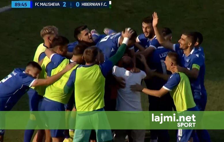 Malisheva fantastike në Evropë  shënon fitore madhështore kundër Hibernianit të Skocisë