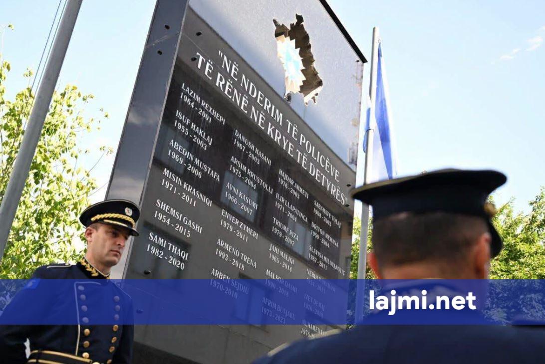 Osmani përkujton policët e rënë  Afrim Bunjaku dhe Enver Zymberi dëshmuan se Kosova nuk përkulet