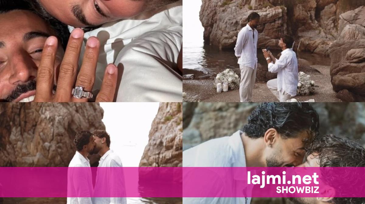 Grimeri shqiptar fejohet me një djal  dalin pamje nga propozimi i tij për martesë