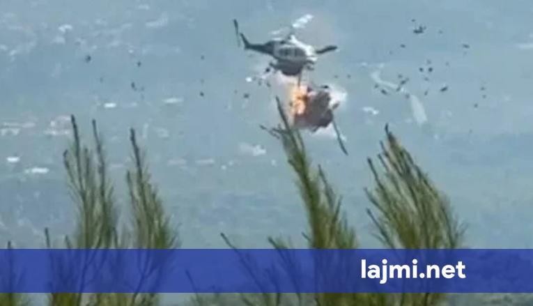 Përplasen dy helikopterë gjatë shuarjes së flakëve në Greqi  publikohen pamjet