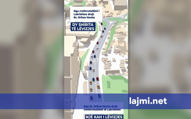 Nga nesër ndryshon regjimi i qarkullimit në rrugën  Tirana  në Lakërishtë