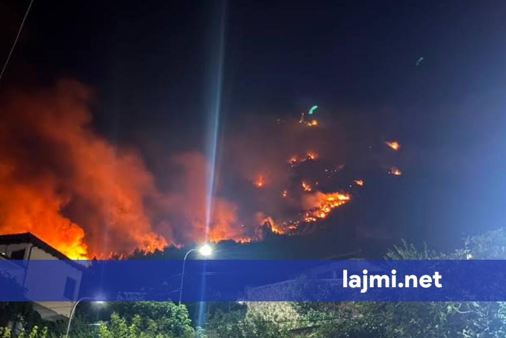 Zjarr i madh në Krujë  flakët rrezikojnë shtëpitë