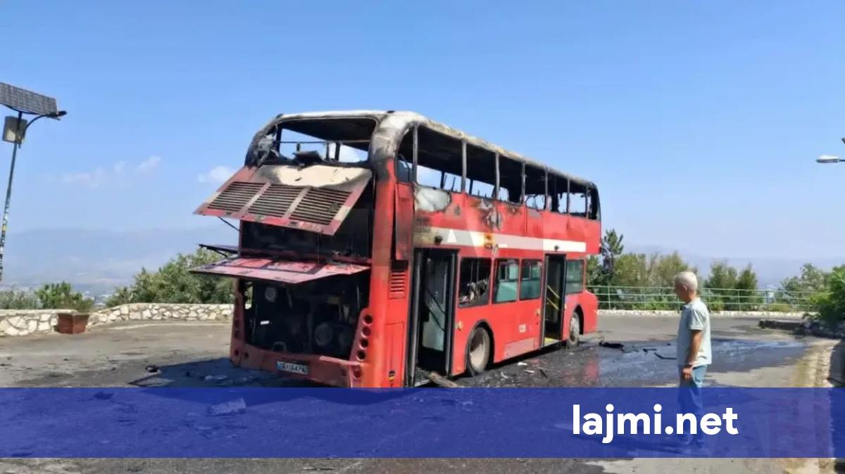 Autobusi përfshihet nga zjarri në Shkup  nuk raportohet për të lënduar