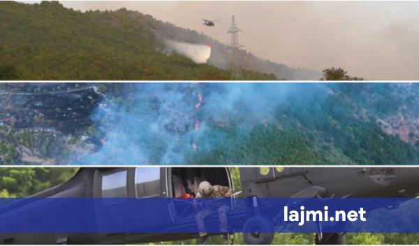 Zjarret në Shqipëri  4 vatra aktive   angazhohen dy helikopterë